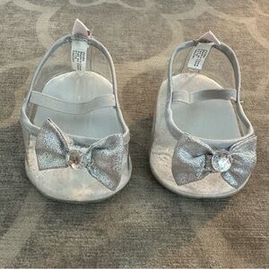Build-A-Bear Silver Sparkle Bow heels